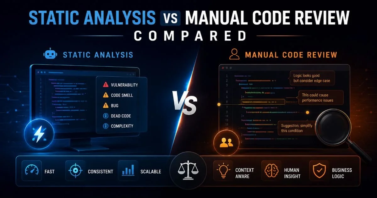 Static Analysis vs Manual Code Review Compared