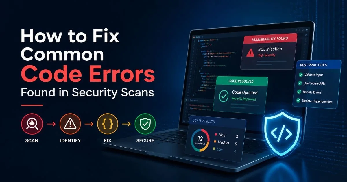 How to Fix Common Code Errors Found in Security Scans